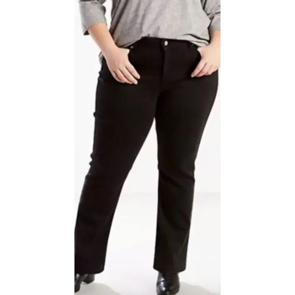 Levi's Classic Straight Black Jeans 22W Dark Grey